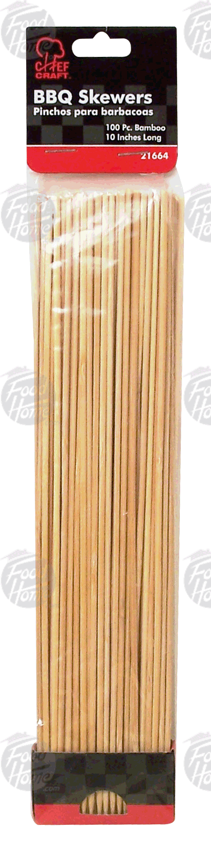 Chef Craft  bbq skewers, wooden, 10-inches long Full-Size Picture